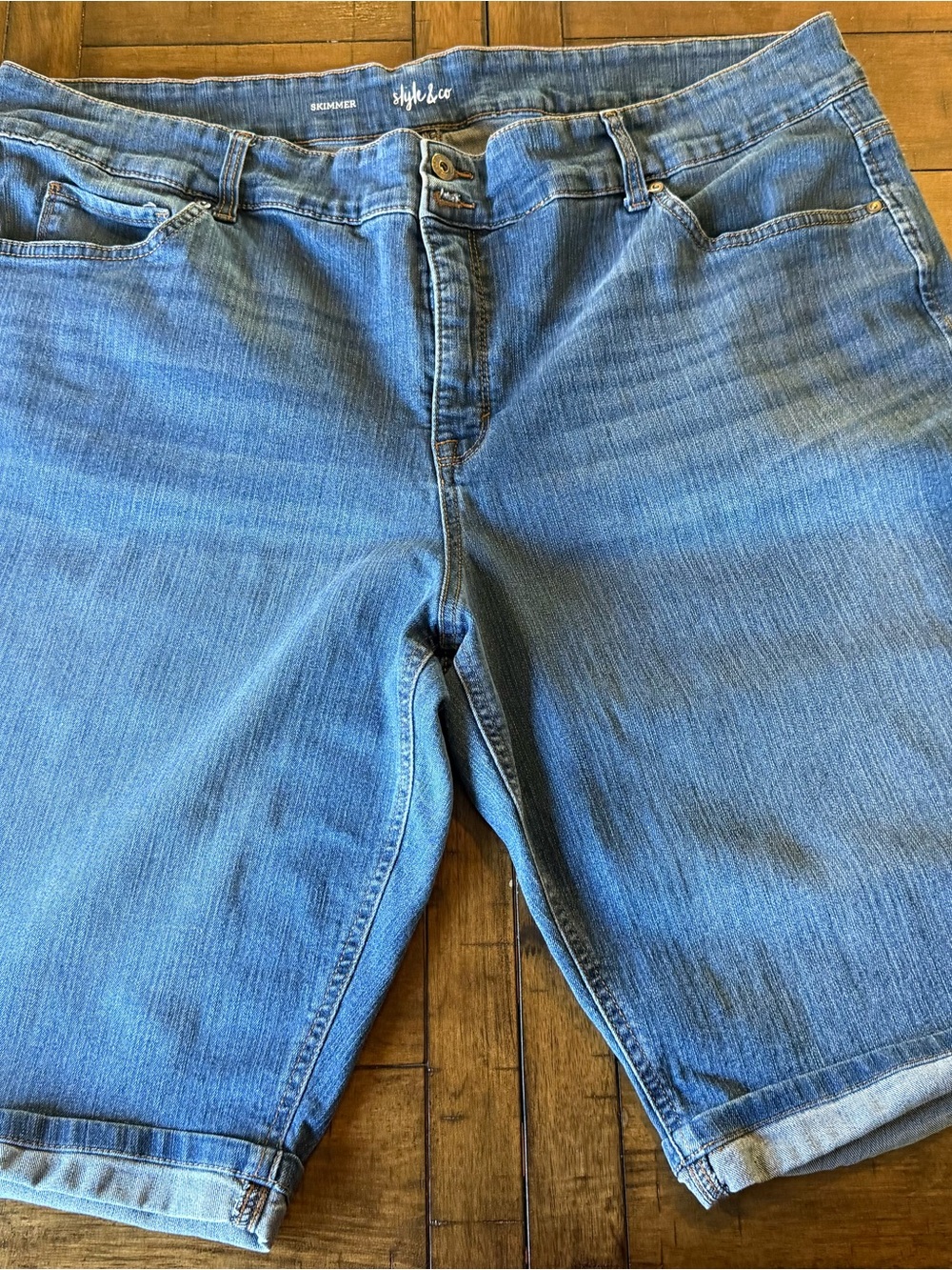 Style & Co. Women’s Light Blue Denim Bermuda Shorts